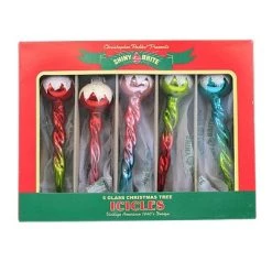 Shiny Brite Festive Fete Icicles - Five Ornaments 5.0 Inches - Christmas Ornaments - 4028047 - Glass - Multicolored -Christmas Ornaments Sales GUEST e569ba18 659a 48de 9604 9e86b17c1020