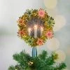 Northlight 7" Lighted Gold Tinsel Wreath with Candles Christmas Tree Topper - Multi Lights -Christmas Ornaments Sales GUEST e6f2cc93 45db 48bf b559 e4de22cfa017