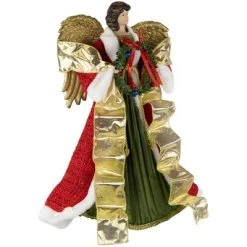 Northlight 18" Red and Green Angel with Wreath Christmas Tree Topper, Unlit -Christmas Ornaments Sales GUEST e7e808c2 be28 4cd3 9713 6652cebf1b57