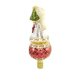 Huras Family Huras 12.0" Angel On Burgundy Reflector. Tree Topper Finial Harlequin - Tree Toppers -Christmas Ornaments Sales GUEST e8b9d2fe 8db4 4ac9 bcd6 fbd7898bf234