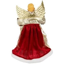 Northlight 12" Red and Metallic Gold Angel Christmas Tree Topper, Unlit -Christmas Ornaments Sales GUEST eab599c9 2423 42f1 a2d8 47f765d58e2b