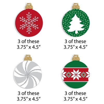 Big Dot of Happiness Ornaments - Holiday and Christmas Party Decorations - Christmas Tree Ornaments - Set of 12 7 Big Dot of Happiness Ornaments - Holiday and Christmas Party Decorations - Christmas Tree Ornaments - Set of 12 - Image 5