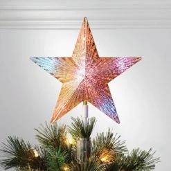 11.25" Pre-lit LED Plastic Gold Star Color-Changing Christmas Tree Topper - Wondershop™
