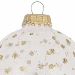 Christmas by Krebs 4ct White and Gold Sparkles 2-Finish Christmas Ball Ornaments 2.5" (60mm) -Christmas Ornaments Sales GUEST ef6a6131 7ced 4590 a2ee 416efe4a08fe