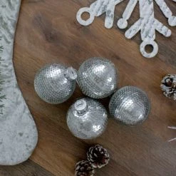 Northlight 4ct Silver Sequin Christmas Ball Ornaments 2.75" (70mm) -Christmas Ornaments Sales GUEST efff3e97 17db 47f6 9598 46e91dd62f19