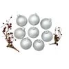 Northlight 8ct Matte Silver Glass Ball Christmas Ornaments 3.25" (82mm) -Christmas Ornaments Sales GUEST f0c6897b 9b61 42c0 b650 d8b0fbb00429