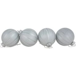 Northlight 4ct Silver and White Glitter Striped Glass Ball Christmas Ornaments 3" 7 Northlight 4ct Silver and White Glitter Striped Glass Ball Christmas Ornaments 3" -Christmas Ornaments Sales GUEST f4eb19a4 5e8a 41bb b4b0 607734600164