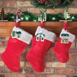 Big Dot of Happiness Christmas Village - Holiday Winter Houses Decorations - Christmas Tree Ornaments - Set of 12