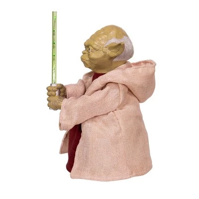 Kurt S. Adler Kurt Adler 12-Inch Battery-Operated Star Wars Yoda with LED Light Saber Treetop 4 Kurt S. Adler Kurt Adler 12-Inch Battery-Operated Star Wars Yoda with LED Light Saber Treetop - Image 2