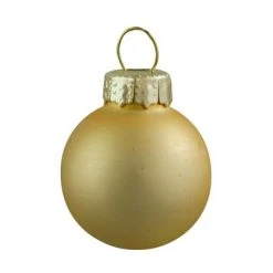 Northlight 24ct Gold 2 Finish Mini Glass Christmas Ball Ornaments 1" (25mm)