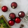 Northlight 6ct Burgundy Red 2-Finish Glass Ball Christmas Ornaments 3.25" (80mm) -Christmas Ornaments Sales GUEST fcc4c102 aa1e 487b afdb c65fc38f7c1f