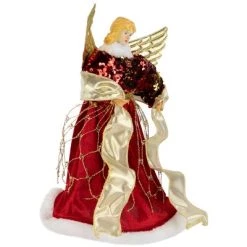 Northlight 12" Red and Metallic Gold Angel Christmas Tree Topper, Unlit -Christmas Ornaments Sales GUEST fce94265 7ccc 4842 80dc a5ec4aa76ae1