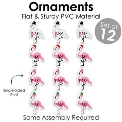 Big Dot of Happiness Flamingle Bells - Tropical Christmas Party Decorations - Christmas Tree Ornaments - Set of 12 -Christmas Ornaments Sales GUEST fcf1731b 14a0 4172 b6b9 25c3ebd018fd