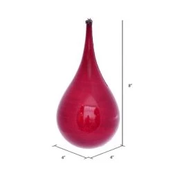 Vickerman 4" Wood Grain Teardrop Christmas Ornament