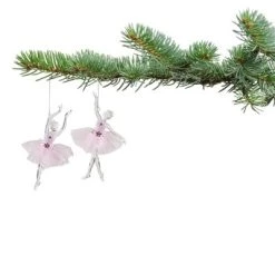 Gallerie II Dancing Ballerina Christmas Xmas Ornament, Set of 2