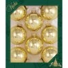 Christmas by Krebs 8ct Aztec Gold Shiny Glass Christmas Ball Ornaments 2.5" (67mm) -Christmas Ornaments Sales GUEST ff5da696 841b 4af0 82c8 51ab151edae6